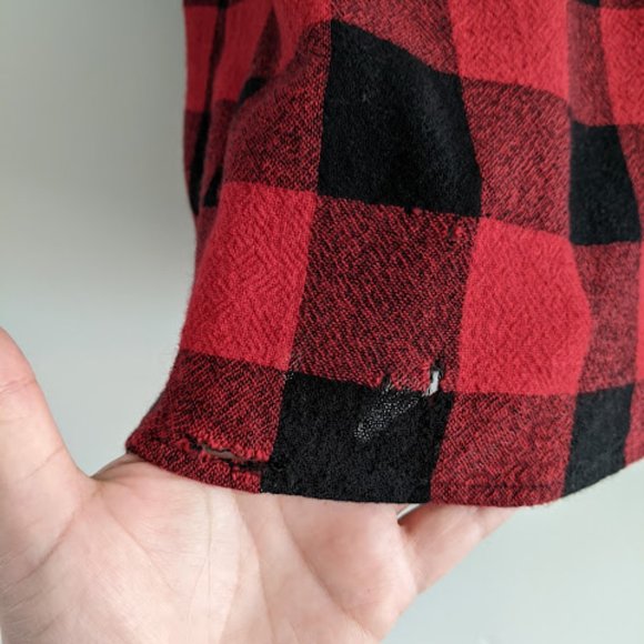 Madewell Black and Red Buffalo Plaid Dress Size XXS - Picture 5 of 11